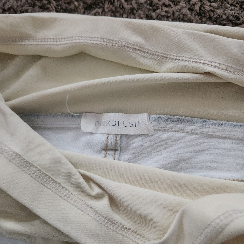 Pinkblush Light Blue Distressed Open Knee Cropped Wide Leg Maternity Jeans - Picture 8 of 12